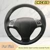 Car Steering Wheel Cover  Leather For Fiat Bravo Doblo Opel Combo Grande Punto Linea Qubo Steering Wheel Braiding Cover