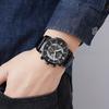 Fashion Large Dial, Personalized Domineering Watch, Men'S Belt Temperament, Three-Eye Multi-Functional Men'S Watch