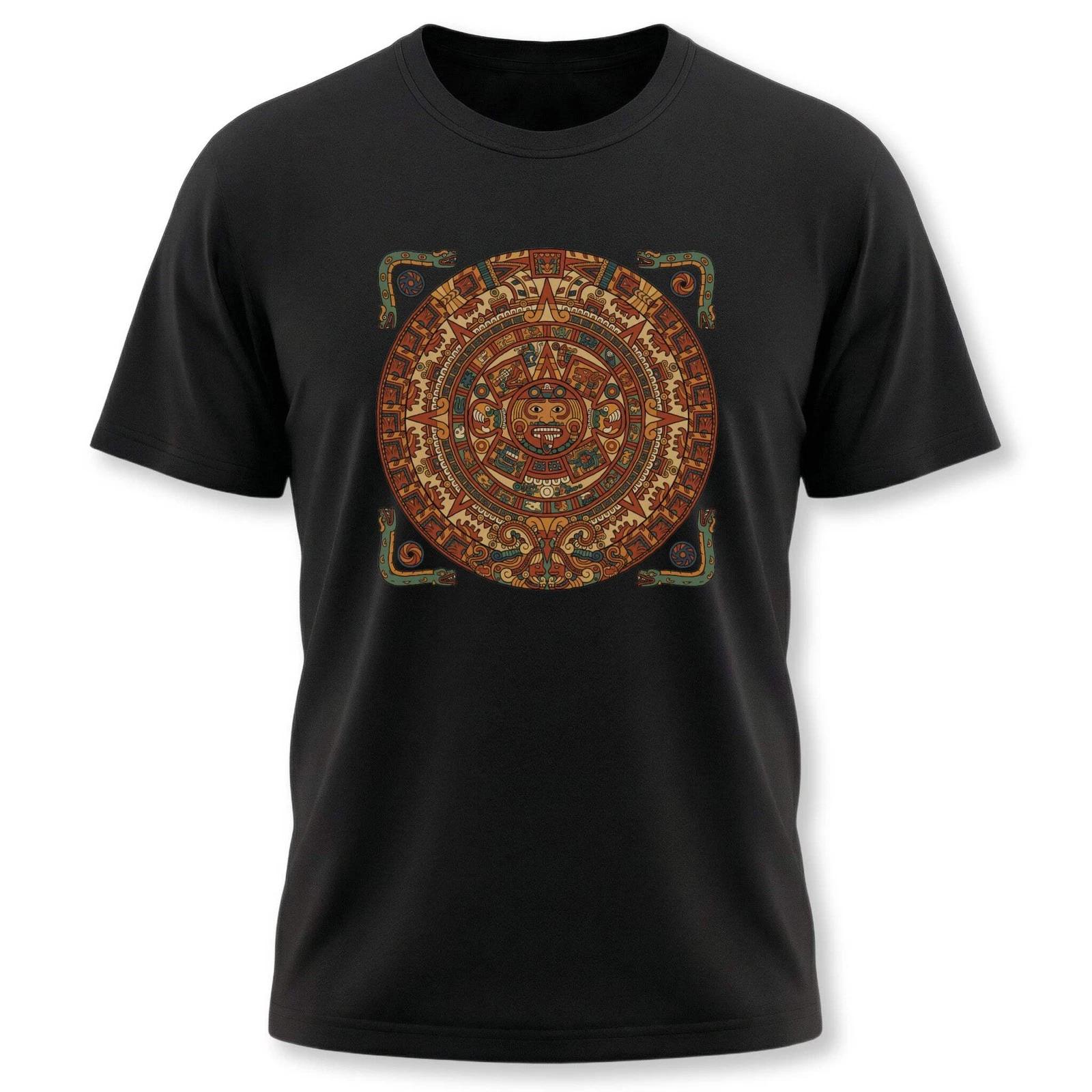 Mayan Calendar T-Shirt | Ancient Mesoamerican Art Graphic Tee M