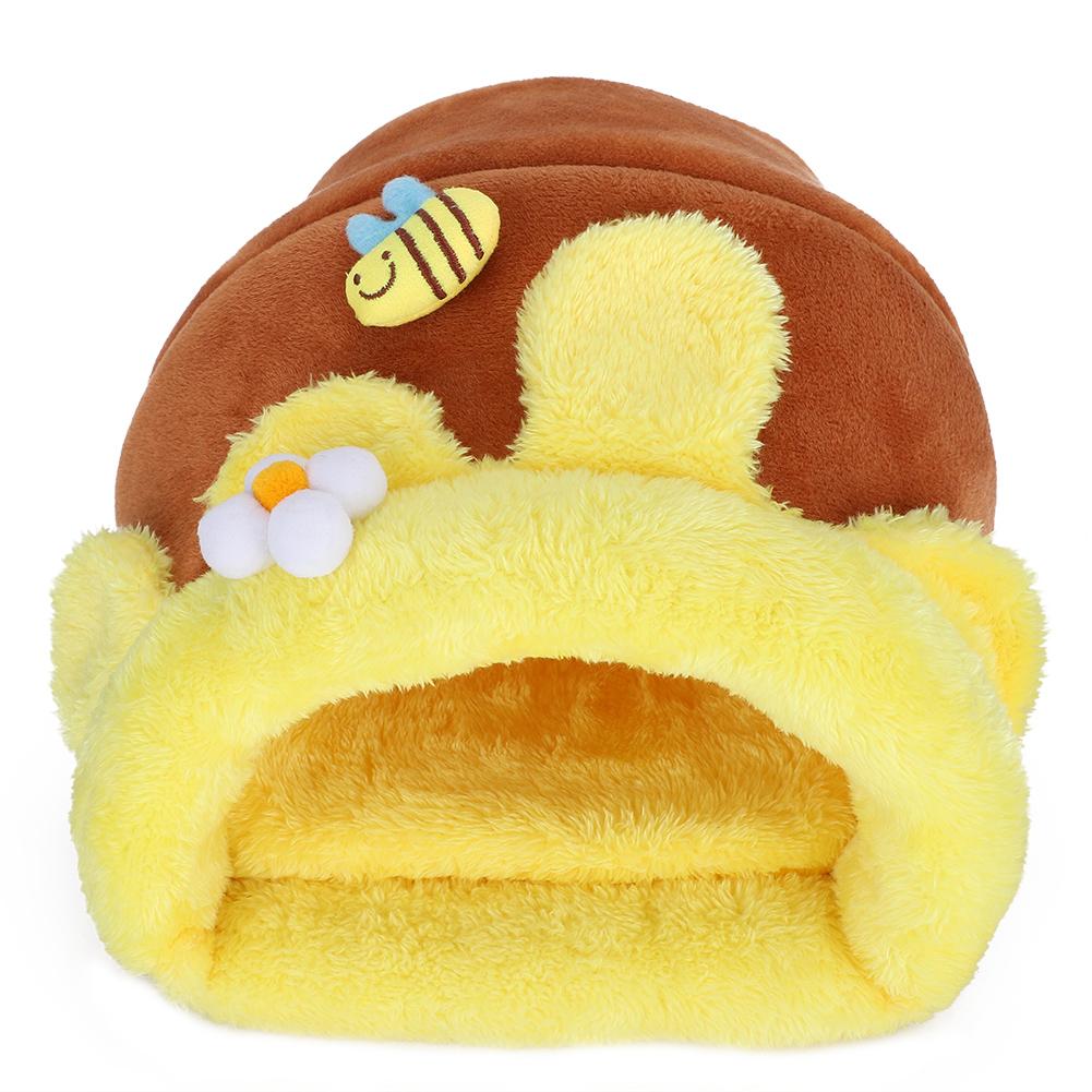 Small Pet Honeypot Shape Diamond Velvet Cotton Nest Winter Warm for Dutch Pig HamsterL