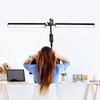 360° Rotation Rocker Arm LED Table Lamp 160LED Adjustable Brightness Double Head Desk Lamp Super Bright Eye-Caring LED Desk Lamp
