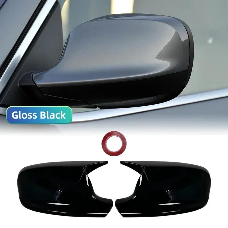 

2Pcs Glossy Black Carbon Pattern Rear Side View Mirror Covers Shell Replacement for BMW X3 F25 X1 E84 2010 2011 2012 2013