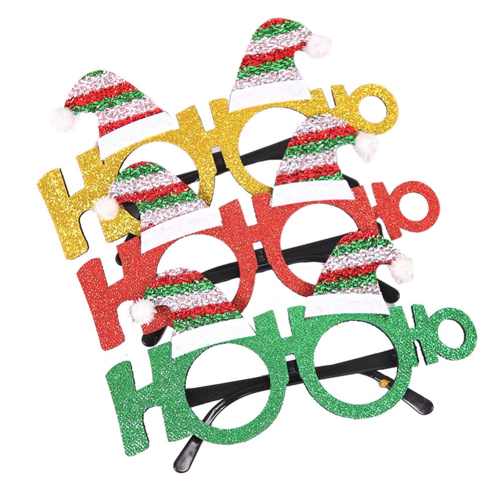 Christmas Glasses Glitter Party Glasses Frames Christmas Decoration Costume Glasses For Holiday Christmas Parties