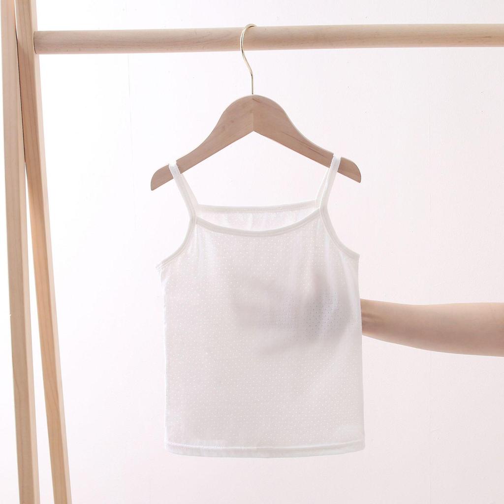Modal Girls' Summer Sling Vest - Versatile White Baby & Infant Undershirt for Children