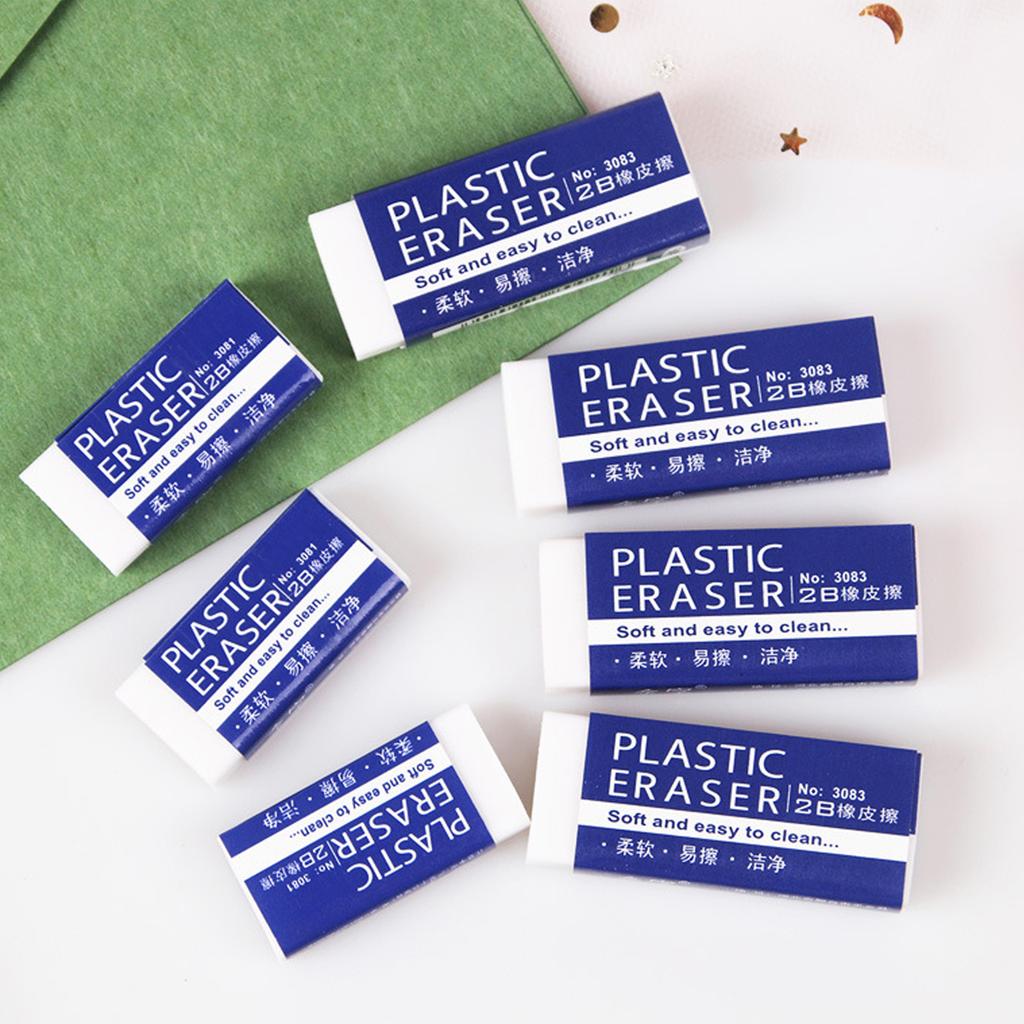 10 Pcs White Erasers Simple Painting Eraser 2B Pencil Erasers Back To School Supplies For Kids Children Use