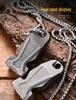 TC4 Titanium Alloy Double Tube High Decibel Survival Whistle - EDC Outdoor Emergency Tool