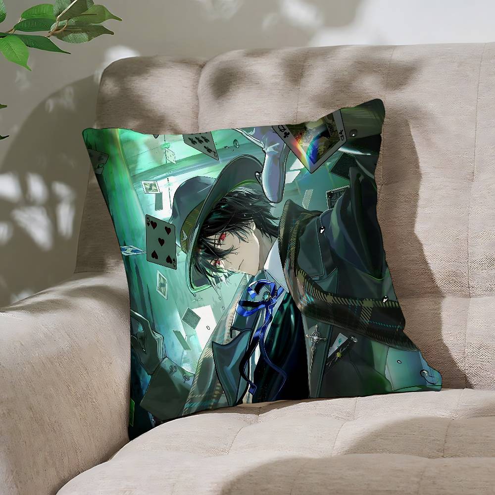 Cartoon K-KAITO Pillow Case Throw Pillow Cover Nordic Vintage Style Cushion Covers Home Living Room Sofa Couch Seat