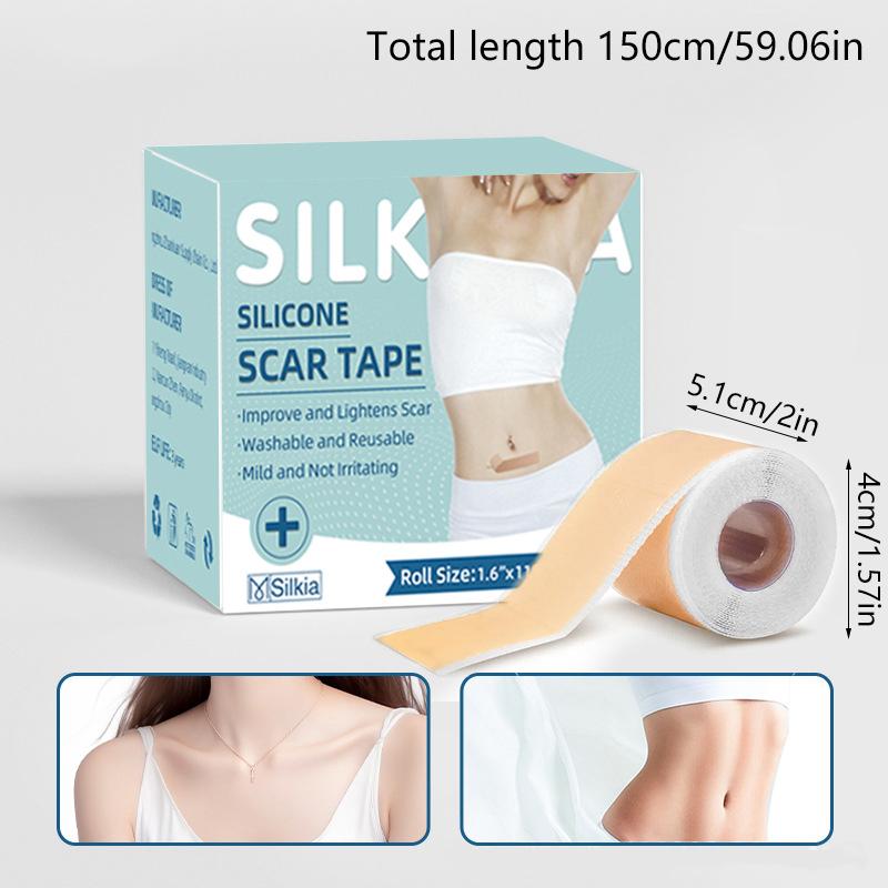 

1 рулон 1,5/3 м силиконовая лента для рубцов от хирургических рубцов медицинская силиконовая лента для рубцов безболезненная эффективная лента для заживления рубцов 4cmx1.5M
