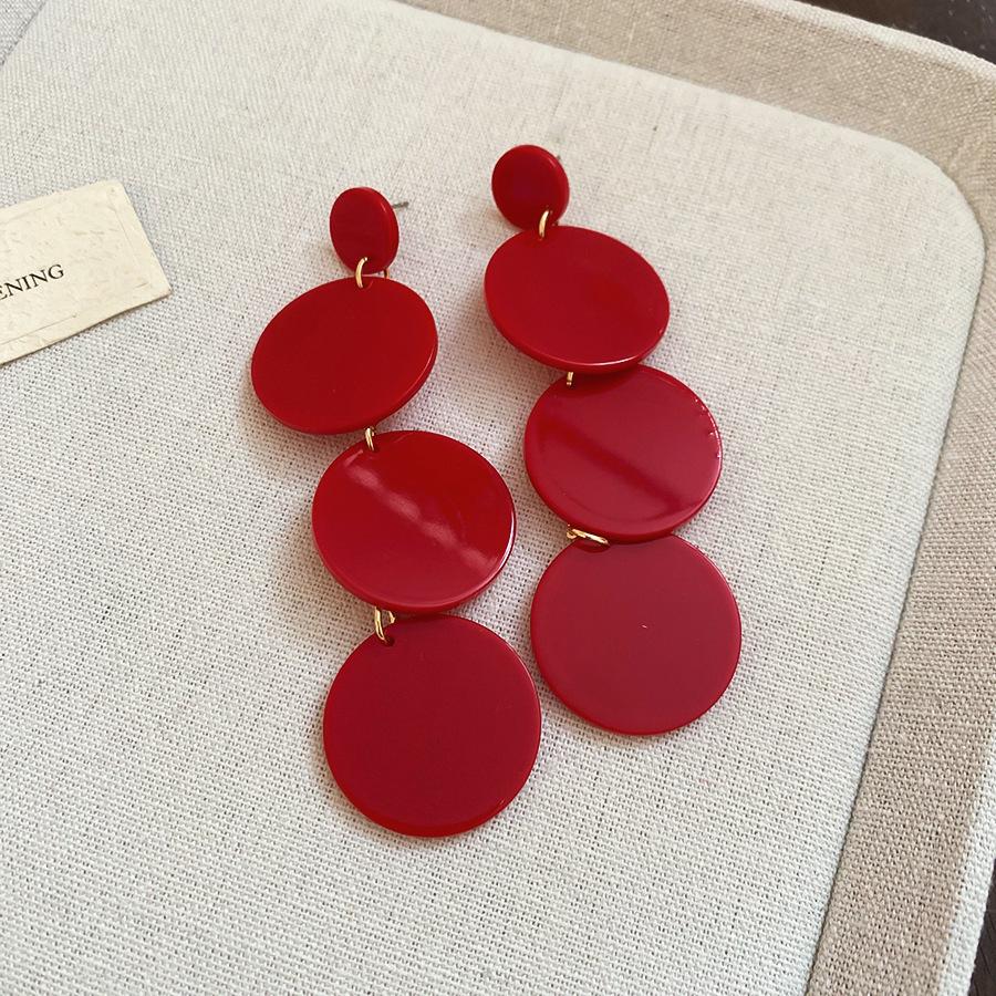 Silberne Nadel Tropfenöl Rote Perlen Ohrstecker - Eleganter & Vielseitiger Schmuck für Damen