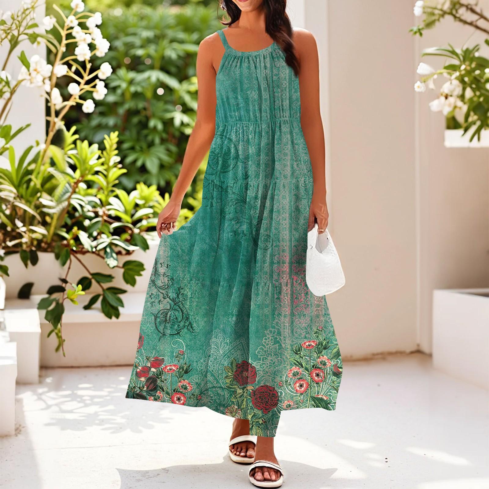 

Женское летнее повседневное модное платье без рукавов на подтяжках L