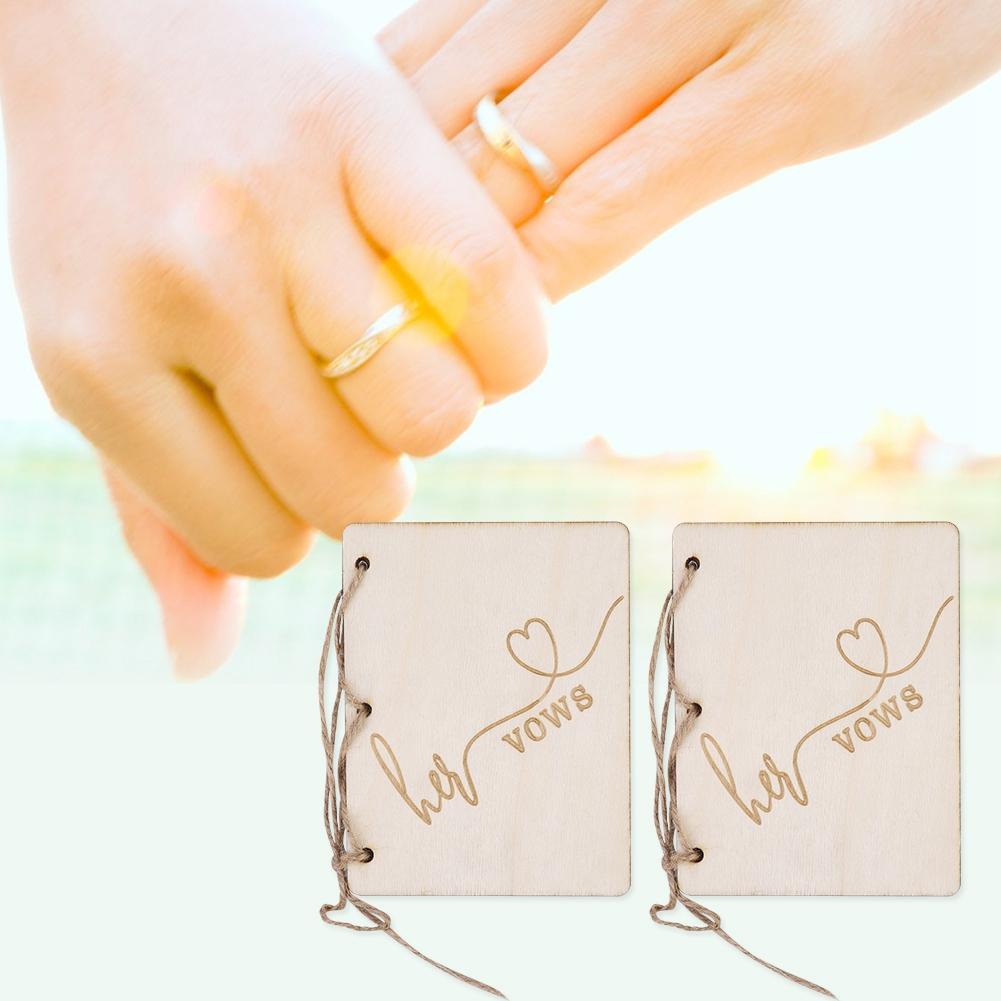 2pcs Wedding Ceremony Party Vow Booklets Oath Book Props Decoration Accessory