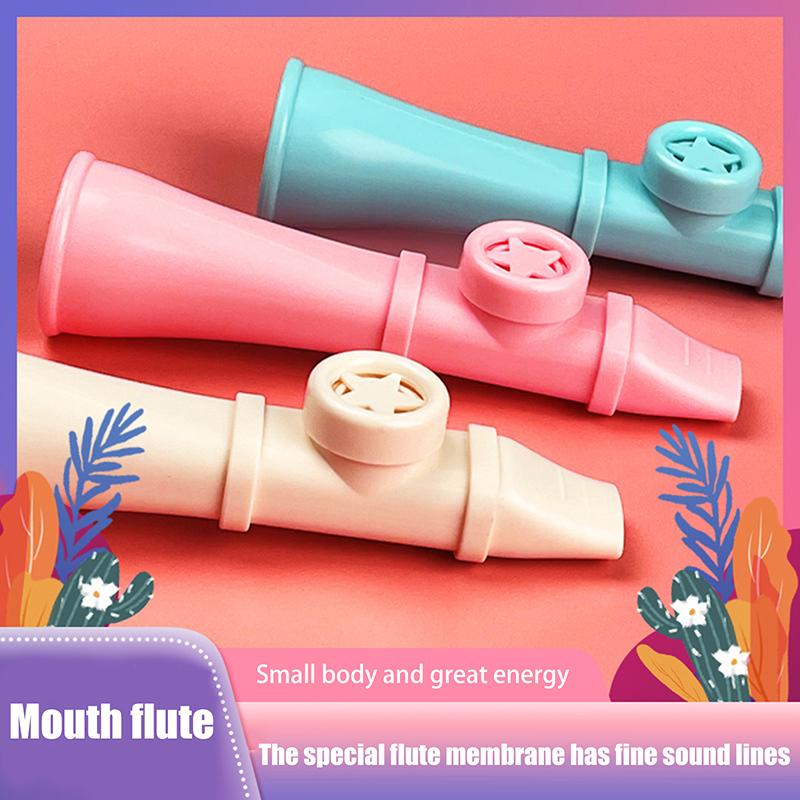 Tragbare ABS Kazoo Flöte mit Lanyard Leicht zu erlernende Musikinstrumente Britische Lustige Musikalische Pfeife Spielzeug Jungen Mädchen Geschenk