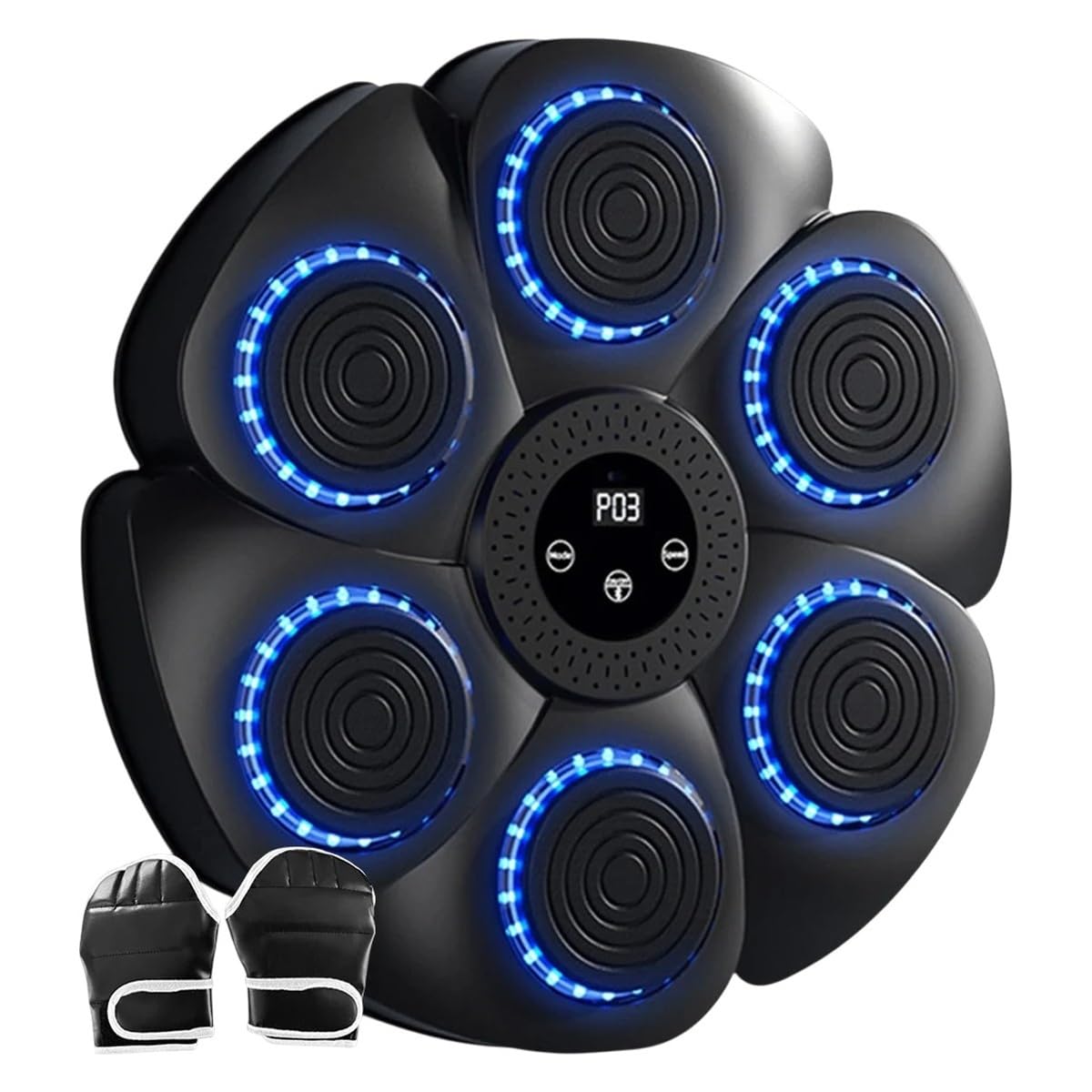 

Music Boxing Maichine Boxing Reaction Wall Type C Charging Boxing Training Punching Equipment with Gloves for Home Workout New 2026 High for Reliable чорний