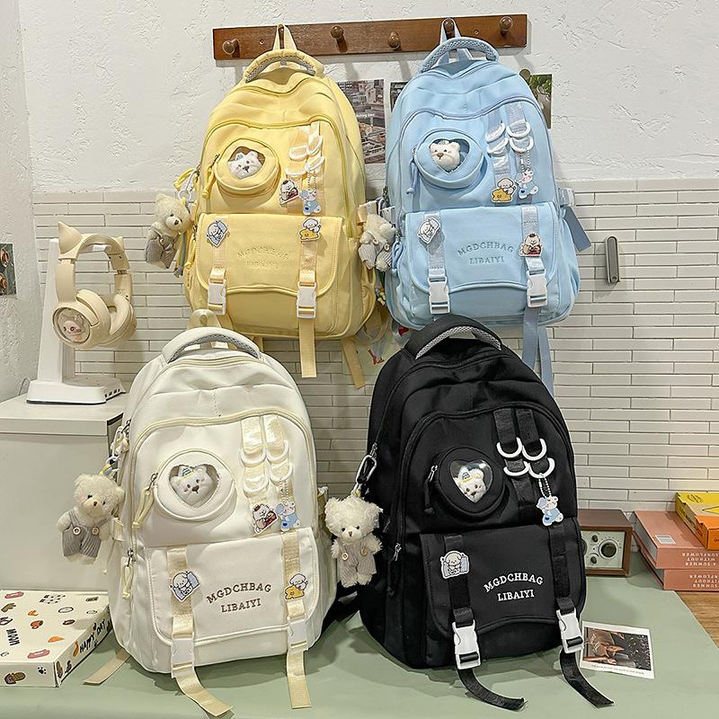 College Style Student Schoolbag Women's Large Capacity Computer Backpack Lightweight Girls Class Book Bag