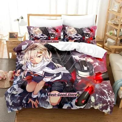 New Kawaii Kantai Collection Bedding Set Single Twin Full Queen King Size Bed Set Adult Kid Bedroom Duvetcover Sets Anime Bed