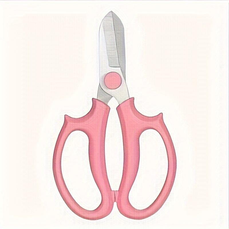 

Stainless Steel Wide Blade Garden Scissors for Floral Arrangements and Pruning рожевий