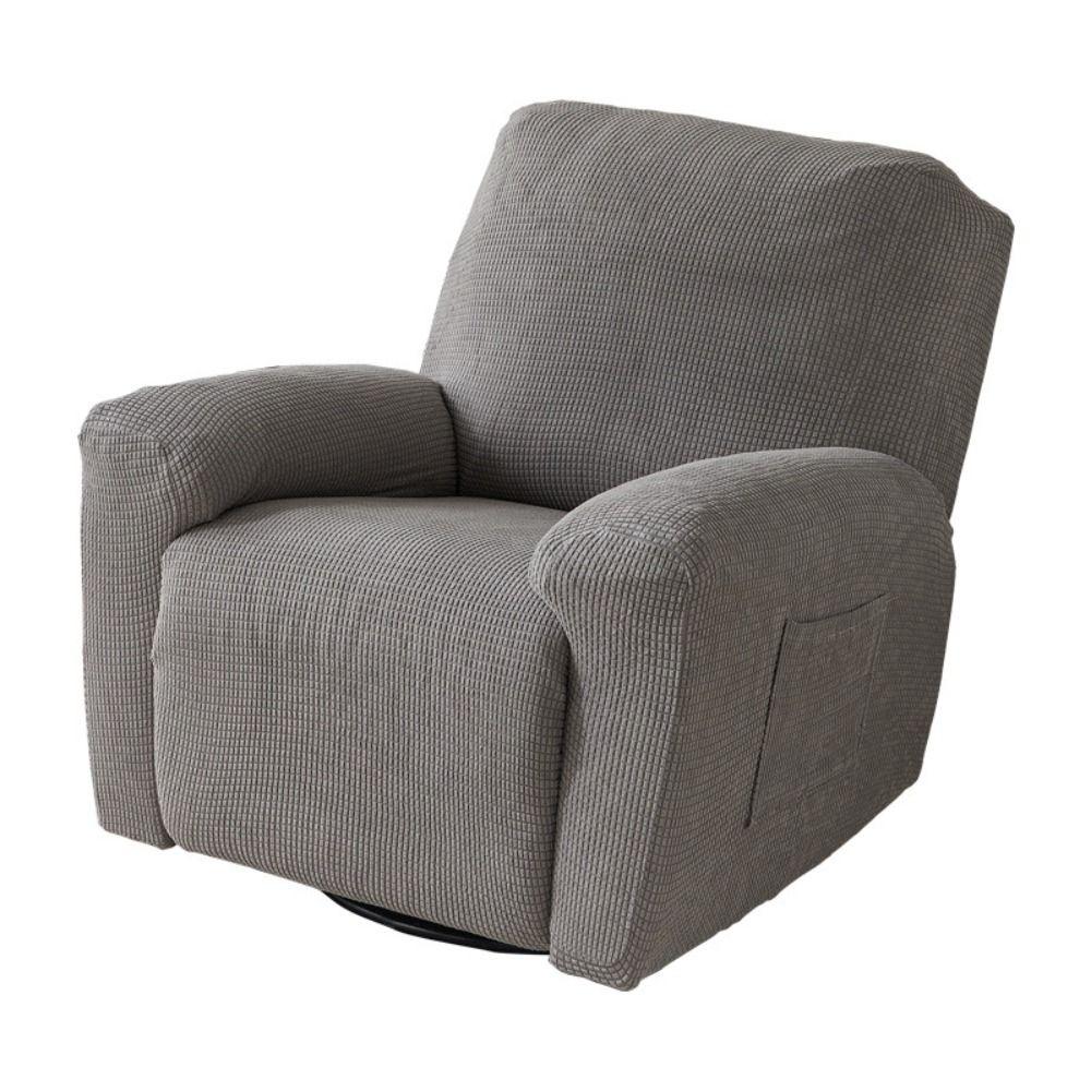 4pcs/set Wear-resistant Recliner Chair Cover Elastic Stretch Armchair Slipcover with Pocket Sofa Slipcover Living Room