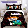 3pcs Custom Name Rugrats Bedding Set Duvet Cover Closure Includes 1 Duvet Cover & 2 Pillowcases for All Seasons Bedroom Decor