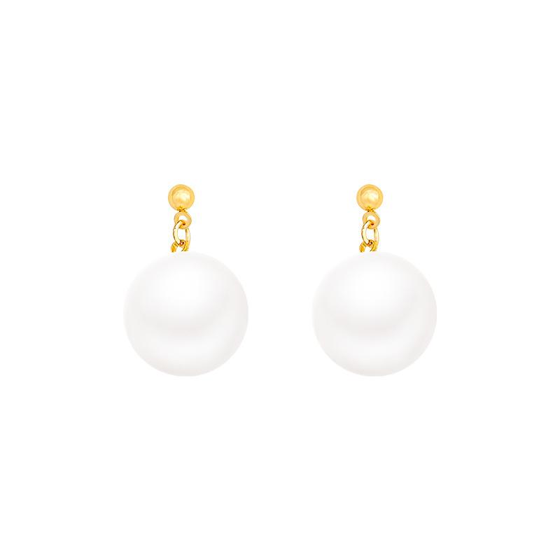 French light luxury large pearl earrings women's high sense elegant temperament stud earrings new Internet celebrity earrings