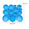 Round Charm Casting Resin Molds with Hole for DIY Keychain Jewelry Crafts Decor