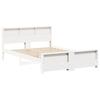 Platform Bed Frame with Headboard White 140 x 200 cm Wood Based Material