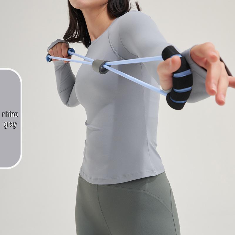 

Женский быстросохнущий топ с длинным рукавом для йоги и бега на осень и зиму Small