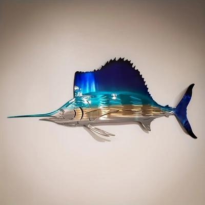 Metal Crafts Swordfish, Jellyfish, and Turtle Wall Art - Stylish Home Decoration | Popular Ornaments for Living Room and Bedroom