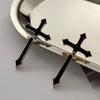 Gothic Emamel Cross Earrings Vintage Cool Punk Christian Ear Jacket Goth Dagger Earrings Jewelry Gift For Women Men