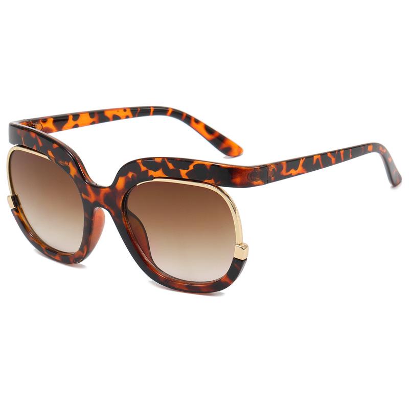 Personalized Color-Blocking Women's Fashion Sunglasses with UV Protection