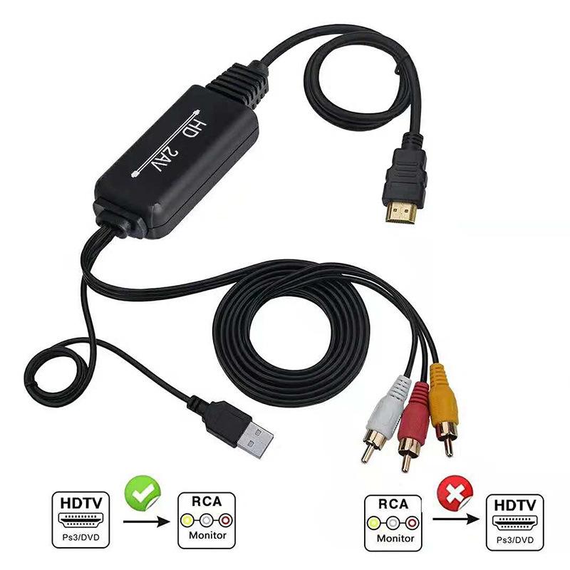 HDMI zu AV Konverter für Projektor, Computer oder PS4 zu TV-Anzeige