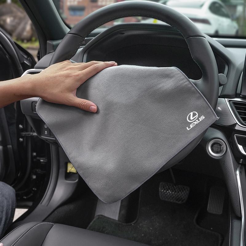 Serviette Microfibre pour Voiture Super Absorbante Chiffon d'Entretien Nettoyage Voiture Pour Lexus F SPORT LBX NX RX 350h 450h Hybride Rechargeable ES UX 300e GS