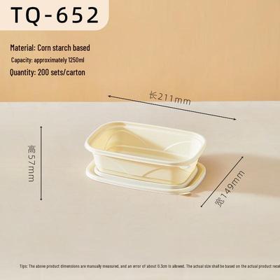 Biodegradable Corn Starch Lunch Box