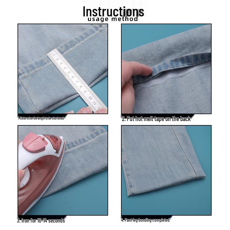 Clear Double-Sided Fusible Adhesive Tape for Clothing Hems and Non-Woven Interlining