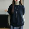 Women's 100% Wool Loose Knit Vest - Round Neck, Autumn/Winter