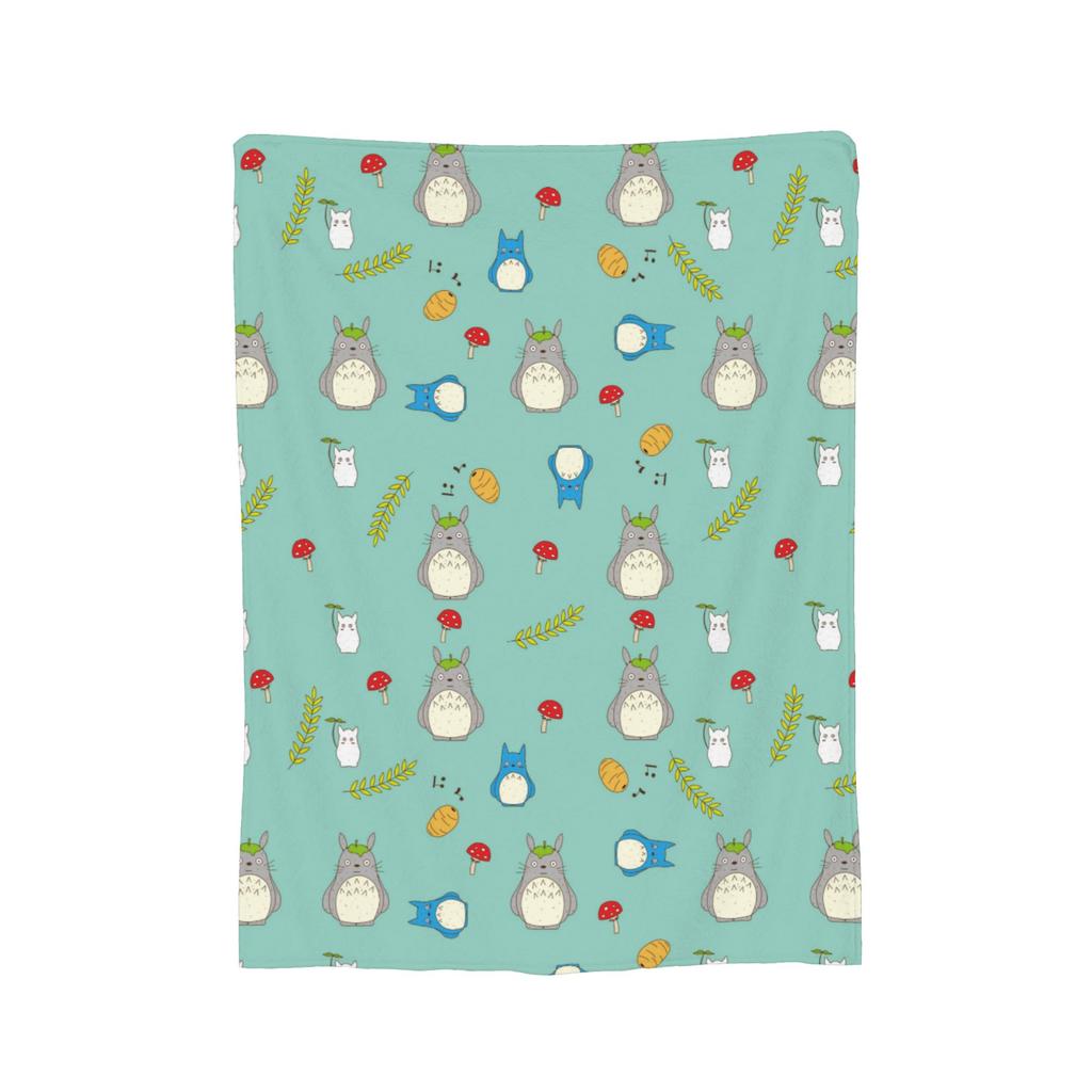 Susuwatari Soot Sprites M-Mononoked Blanket Flannel Autumn/Winter Aways Princessed Super Soft Throw Blanket for Bed Couch Quilt