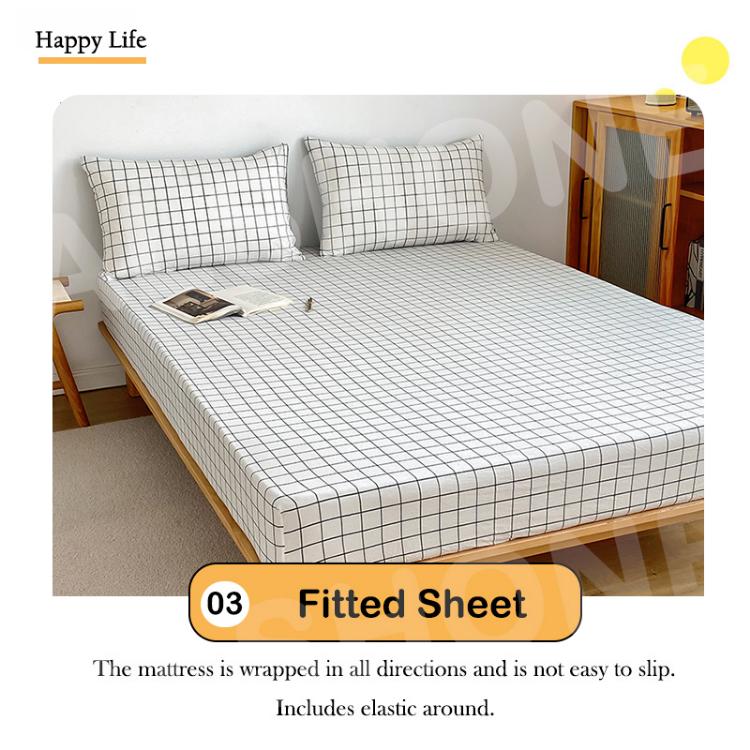 4 in 1 Full Garterize Bedding Set Fitted Bed Sheet Comforter Cover Pillowcase Single Double Queen HomeDecor