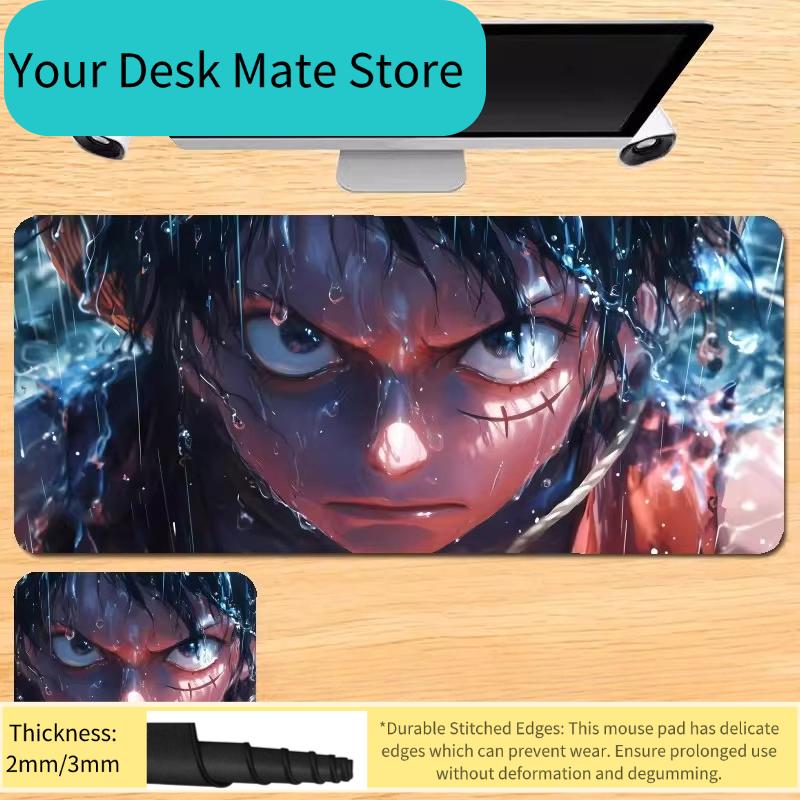 New Leather Mouse Pad Oversized Monkey D Luffy One Piece Anime Extended Mouse Pad NonSlip Rubber Base Gaming Desk Mat