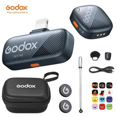 Sistema de microfone sem fio Godox Cube-SC SL 2,4 GHz Design de cápsula de tempo totalmente novo Transmissão estável de 300 m para vlogs e streaming ao vivo