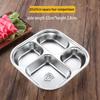 Food Grade 304 Stainless Steel Four-Compartment Plate