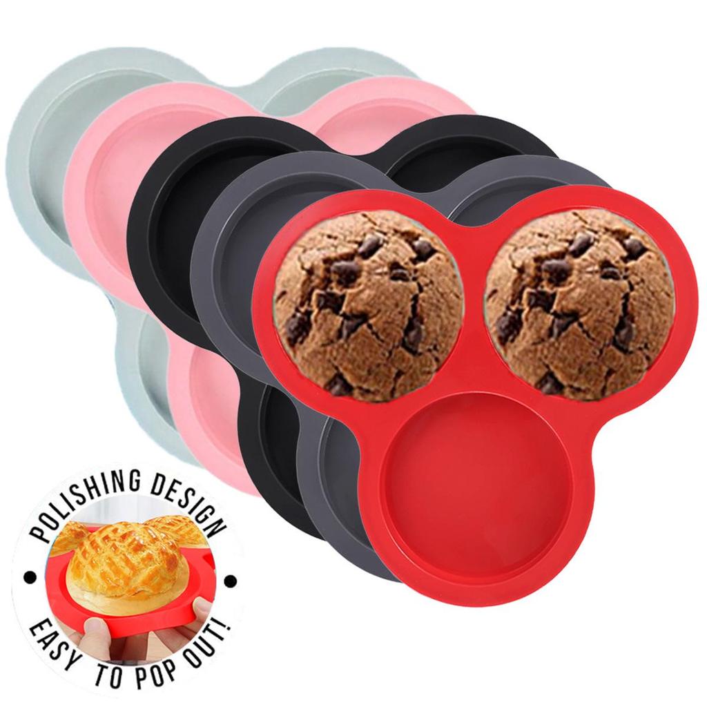 Silicone High-Temp Triple Egg & Donut Frying Pan Mold - Easy Clean
