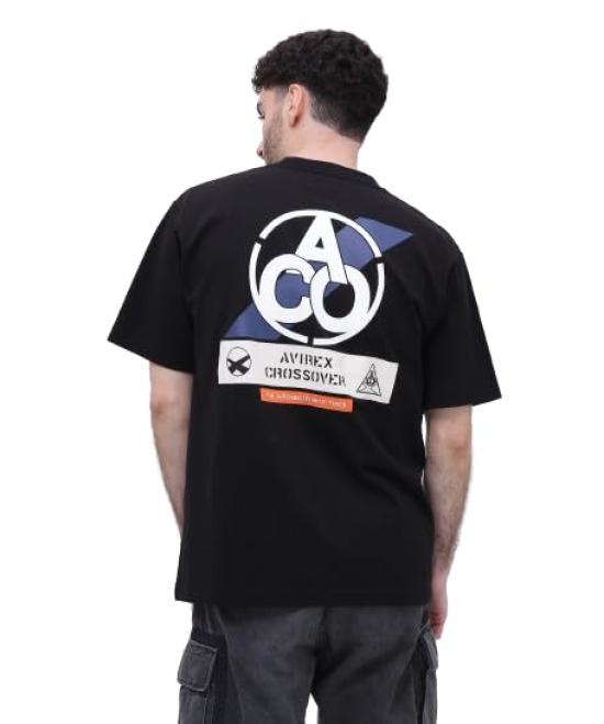AVIREX CROSSOVER PATCH T-SHIRT men s M 010 black 783-4234002
