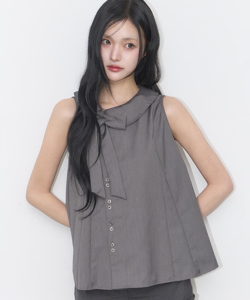 ILLIGO Rope Flare Blouse Charcoal