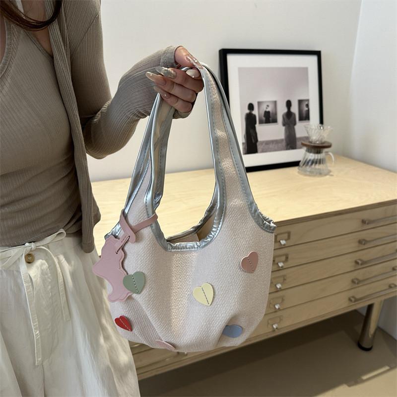 Chic 2024 Korean Floral Handheld Tote Bag With Simple Aesthetic Design Ideal For Everyday Use