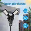 CrossV380 Solar 4G WiFi Street Light with Dual Lens, Waterproof Night Vision Camera.