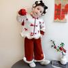 Meng Tang Tang 2025 Girls' Chinese New Year Hanfu Set - Children's Festive Winter Outfit