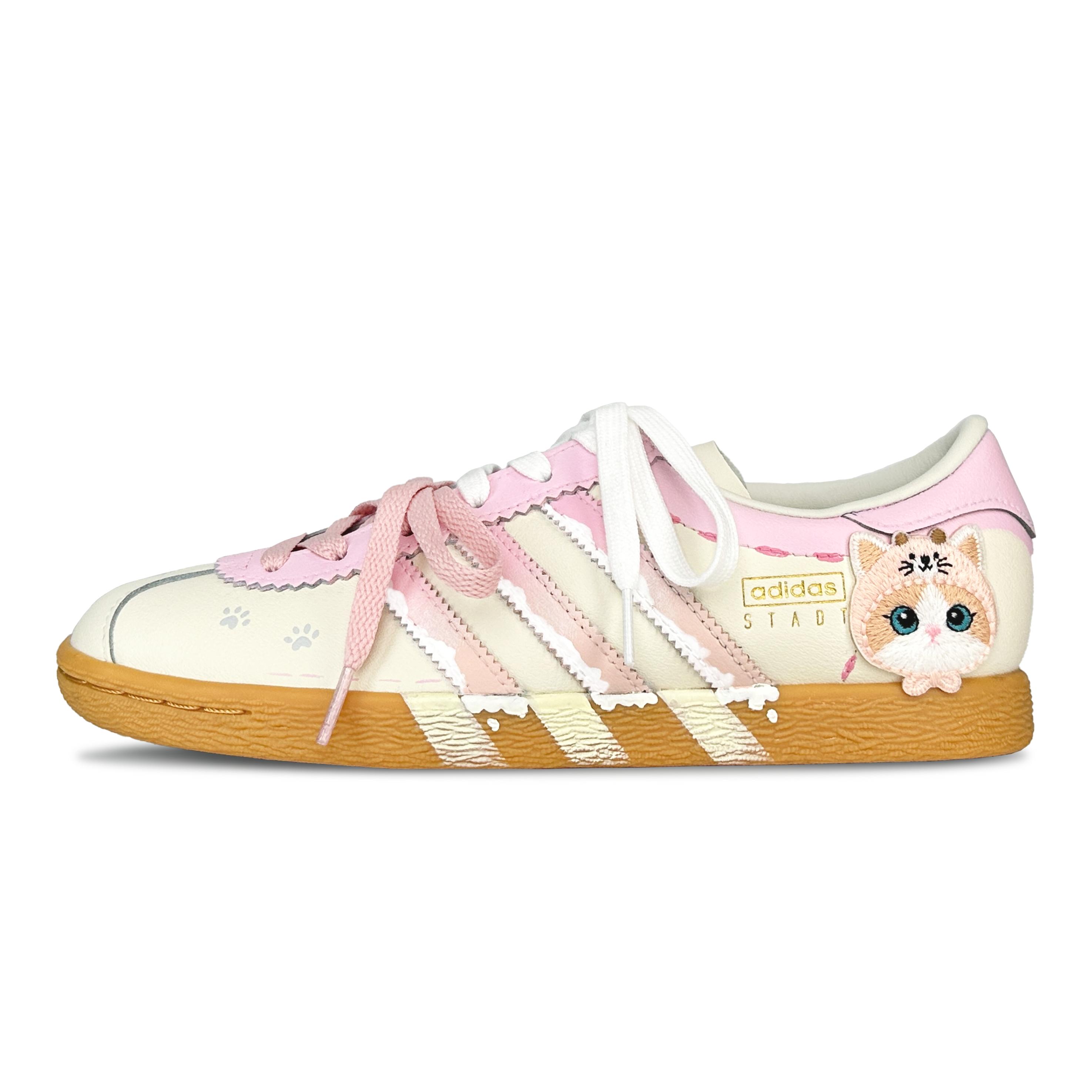 

Adidas Originals Stadt German Army Trainers Women s Low Top Pink/White/Brown JR8311(Team79- ) 40⅔