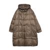 Winter Walking Quilt Down Jacket Thickened Long White Duck Down Hooded Down Large Size Warm Winter Clothing