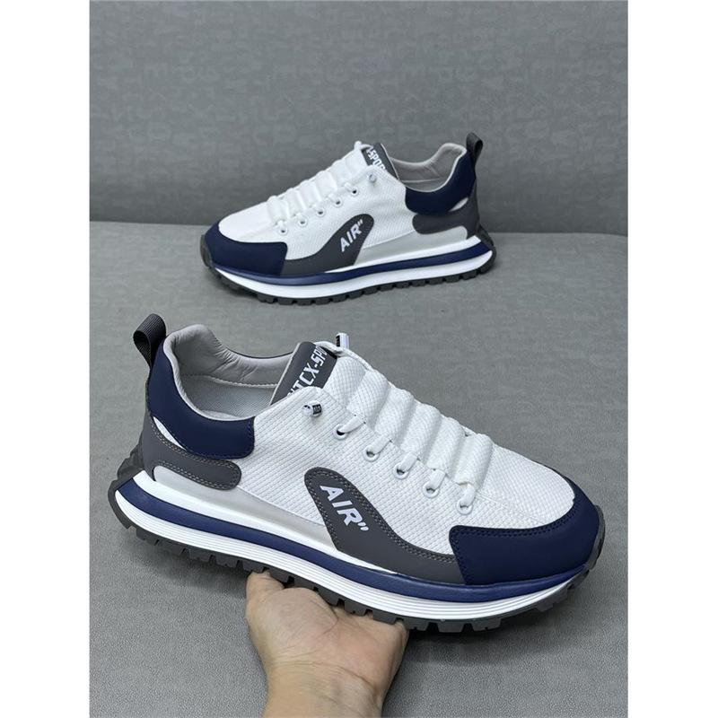 Shoes Spring and Autumn new leather surface lace-up thick sole lightweight sports and leisure shoes