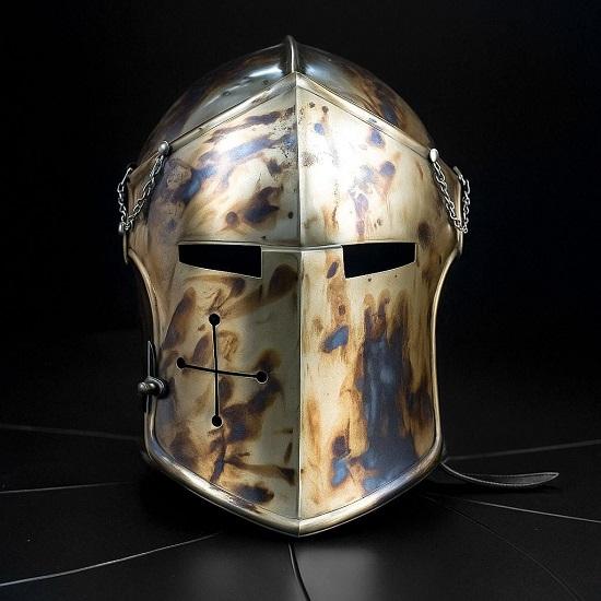 Commando-Style Barbuta Helmet  Medieval Knight Armor Replica in 18GA Steel for Cosplay, Militaria  Collectors