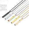 Stainless Steel Mindful Breathing Whistle Necklace Anxiety Relief Necklace For Anxiety Stress Panic Meditation Tools